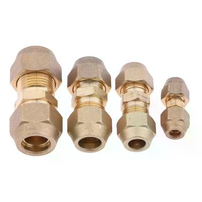 1Pcs 2 3 4 5mm Quick Connectors Straight Pipe Extension Joint No-Weld Fittings With Flare Nuts Copper Connectors