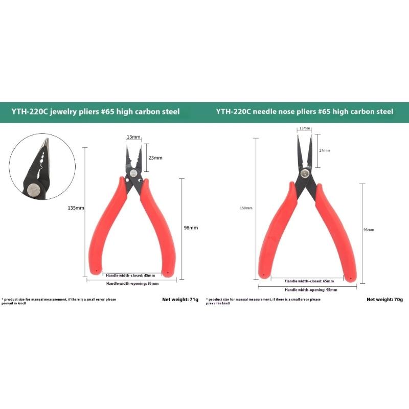 Ergonomic Slip Resistant Handle Fine Tip Pliers Suitable For Delicate Wire Bending Jewelry Making & Small Component Work