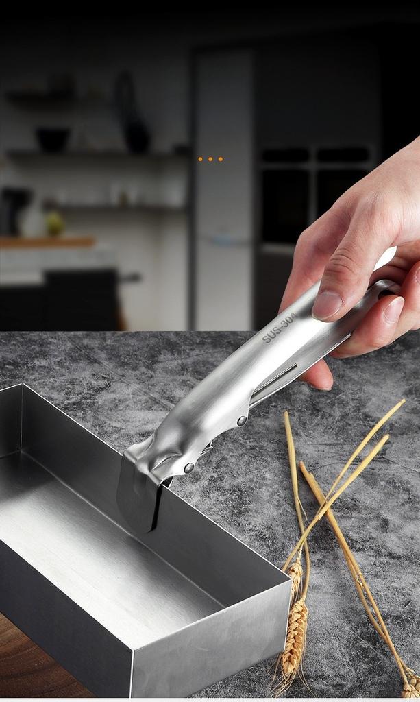 Modern Stainless Steel Heatresistant Dish Tongs For Safe Handling And Serving
