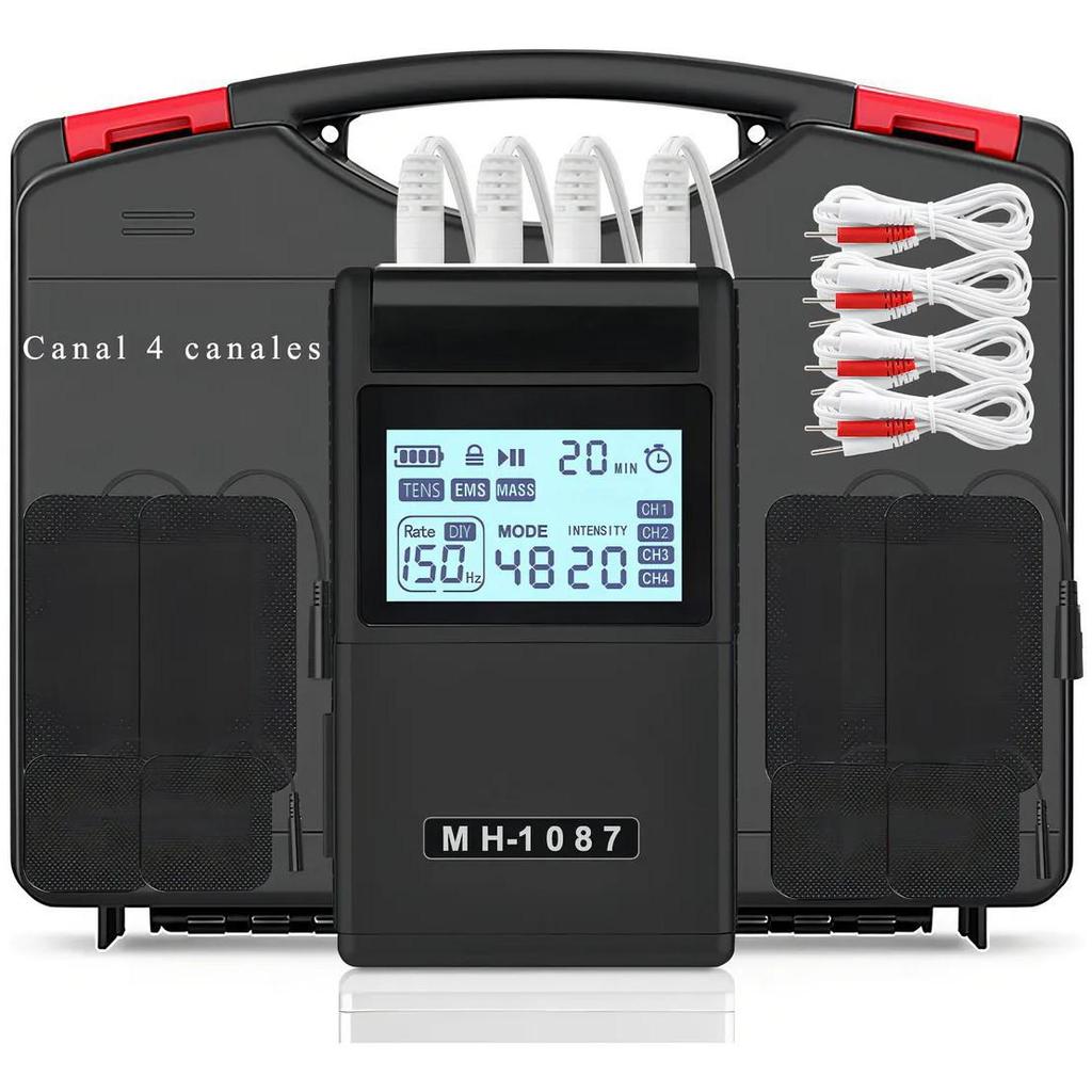 Cross-Border TENS & EMS Meridian Therapy Device: 60 Modes, 4-Channel Pulse Massager for Shoulder, Neck & Cervical Spine.