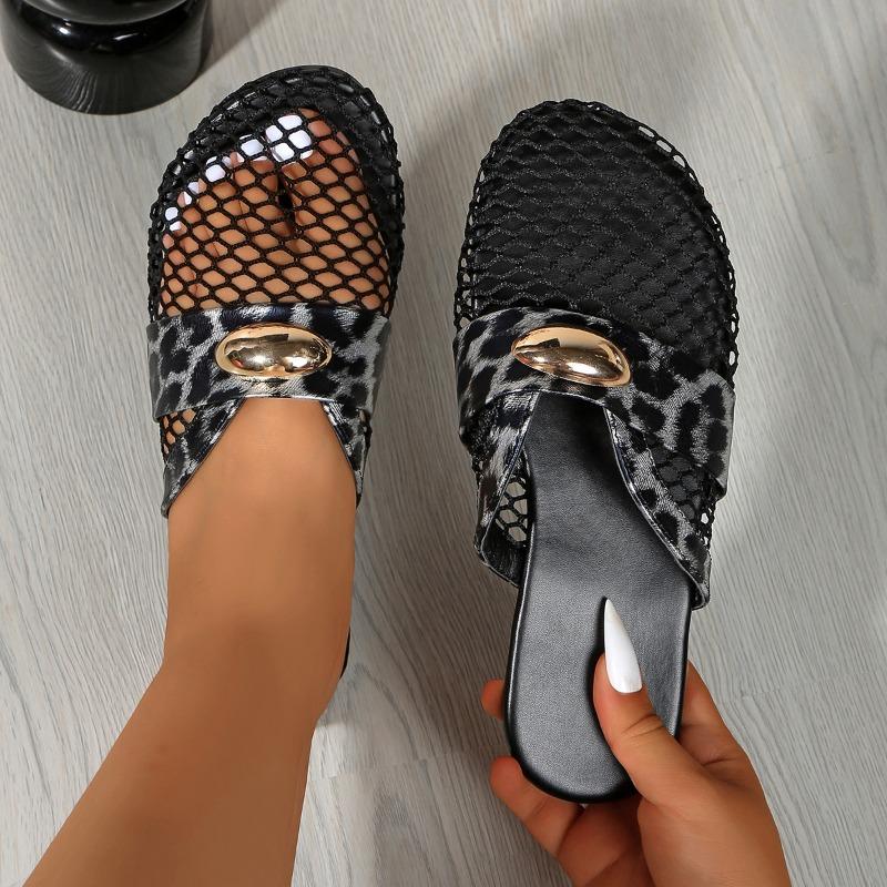 New Mary Jane Mesh Yarn Breathable Bag Head Mesh Yarn Breathable Flat Bottom Fishing Net Shoes Bag Head Half Drag