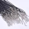 102030 Stück DIY Lederkordel für Anhänger 50 cm lang Halskettenseil Schwarze Farbe Geflochten Damen Herren Choker Verstellbar Hummerverschluss