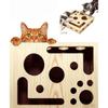 Interactive Cat Nail File Enrichment Box – Durable Wooden Puzzle with Scratching Surface, Mental Stimulation & Slow Feeder, Compatible with