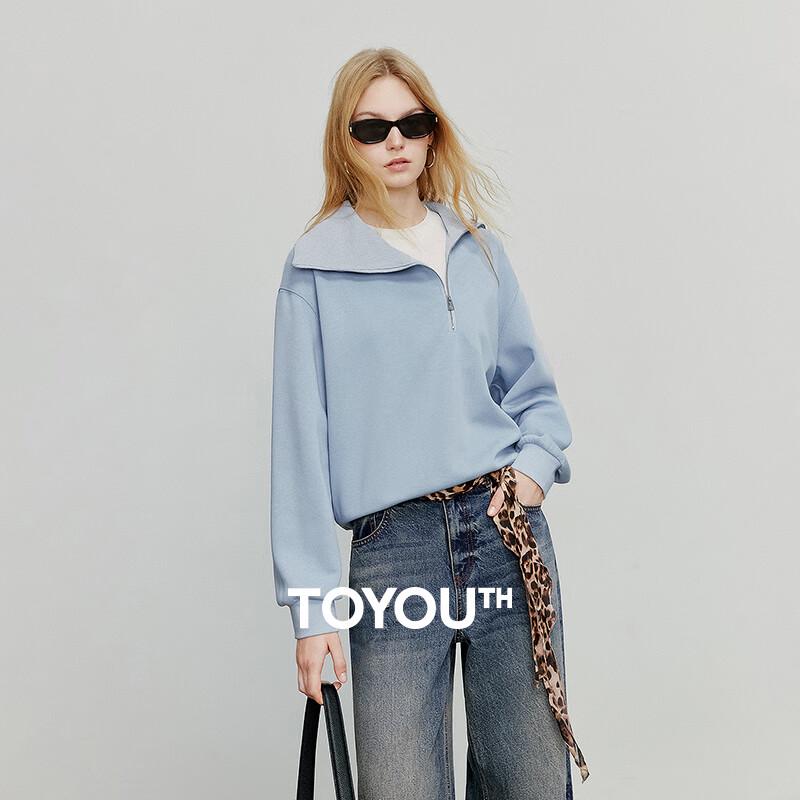 

Chuyu Women s Asymmetrical Zipper Lapel Sweatshirt L