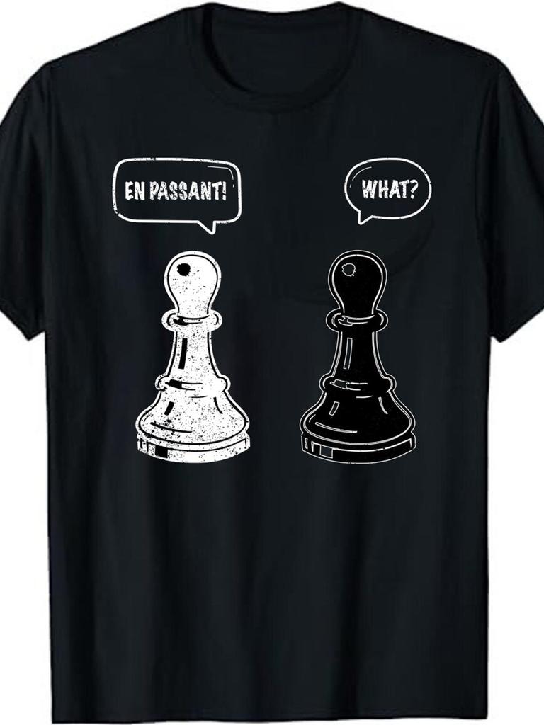 Funny Chess En Passant Pawn Chess Lover Humor Unisex T Shirt Fashion Slightly Stylish Comfortable Versatile Breathable Designer Clothes Top for Everyd