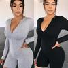2023 European & American Style Women's Solid Color One-Shoulder Sleeveless Sexy Jumpsuit
