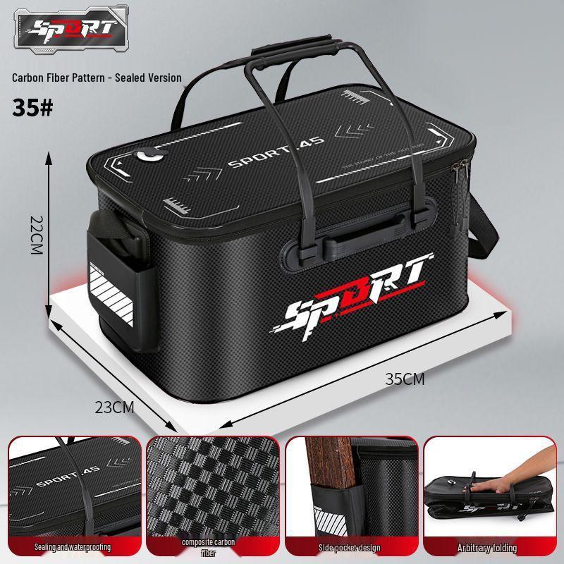 Förtjockad hopfällbar EVA-hink för levande fisk, Multifunktionell för vild- och tävlingsfiske