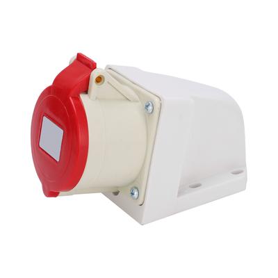 2 Stück 4-polige Industriesteckdose 32A 3-phasig IP67 Wasserdicht Isoliert Wandmontage 380415V 3P+N+E