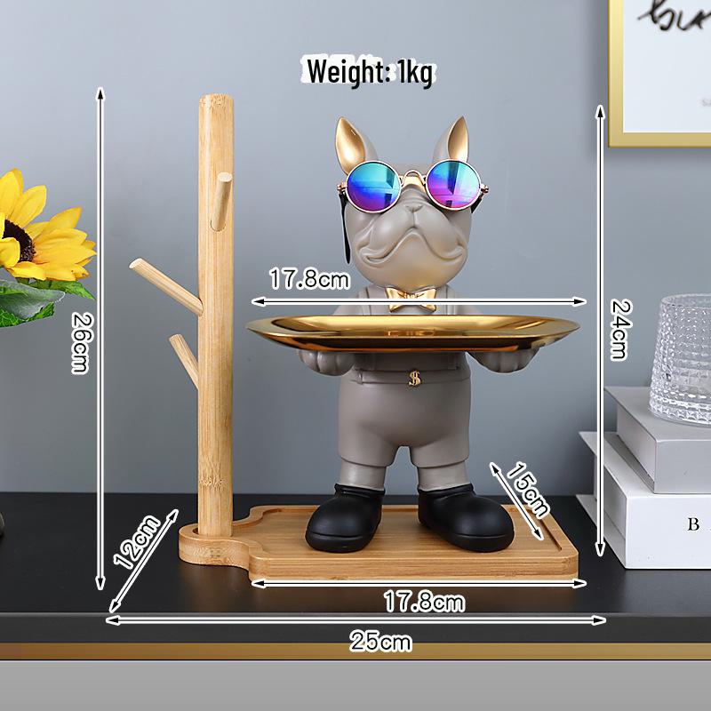 Luxury Dog Tray Ornament for Living Room TV Cabinet – Elegant Home Décor & Creative Storage, Perfect Housewarming Gift