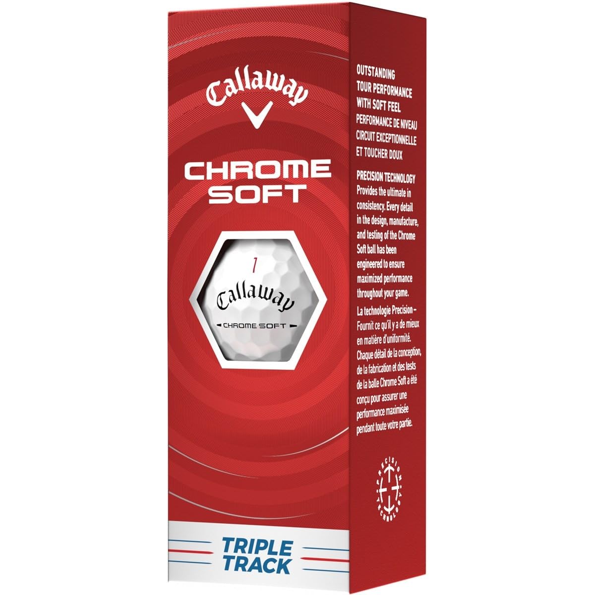 Callaway Golf Ball CHROME SOFT TRIPLE TRACK Ball Sleeve (3 FF белый