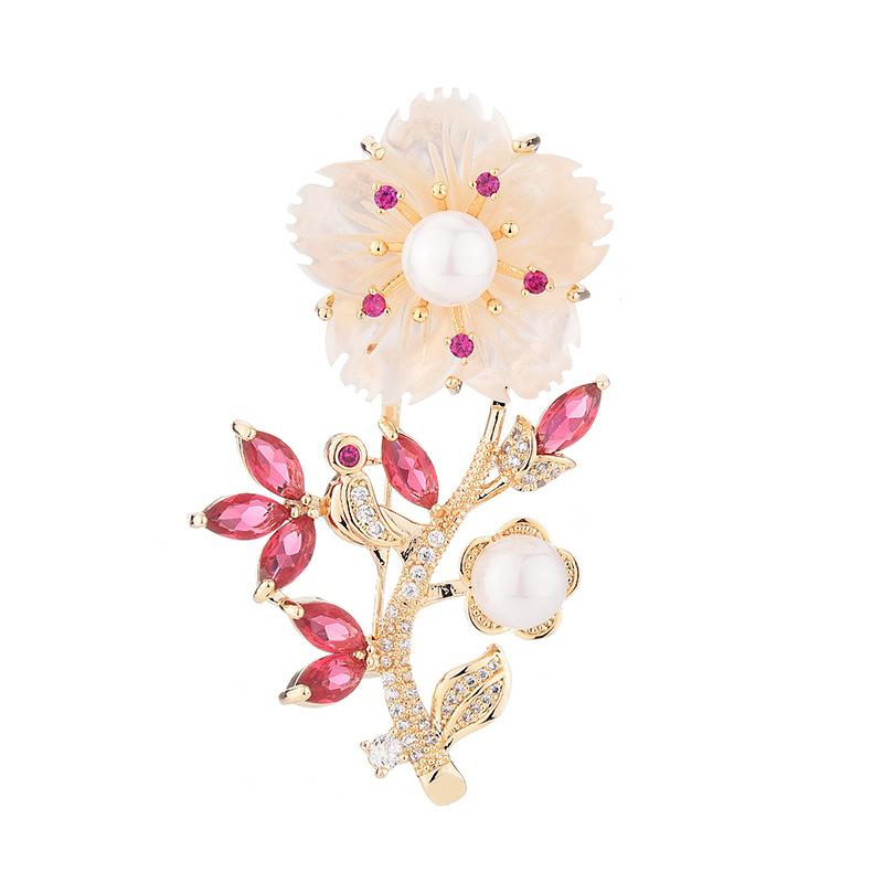 Senior Brooches Flower Leaf Brooch Pins for Women Suit Pendant  Fashion Brooches Jewelry