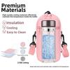 Adjustable Shoulder Strap Crossbody Water Bottle Bag Drawstring Design Insulation Cup Sleeve Hands-Free Mobile Phone Pocket