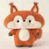 Happy Big Face Animal Series Plush Toys Fluffy Squirrel Raccoon  Red Panda Kitten Shiba Inu Doll Soft Throw Pillow Pretty Decor