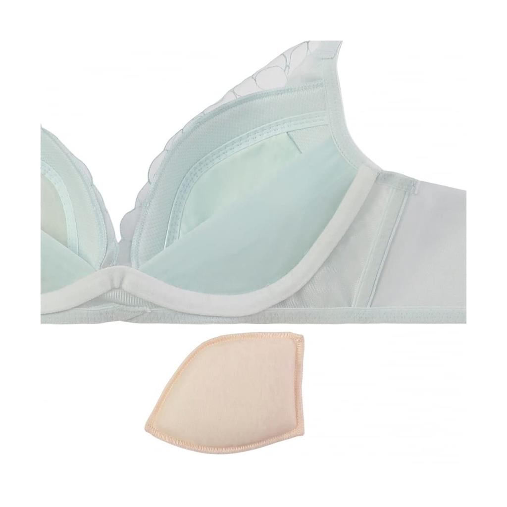 AMOSTYLE Charming Glamor Wireless Sparkling M010 Size D70 Bra, Ocean, (Green),