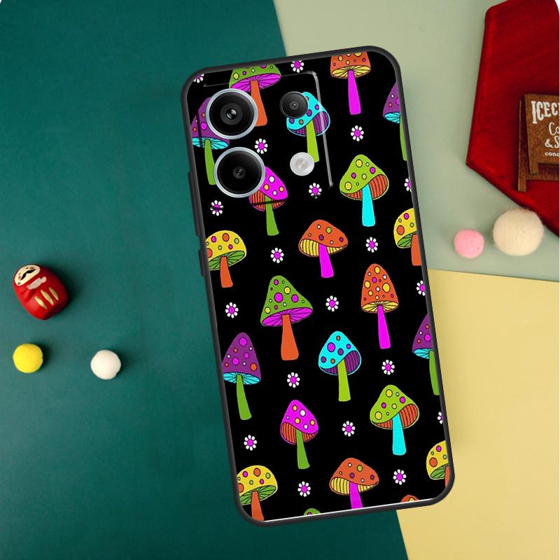 Trippy Mushroom Case For Redmi Note 13 Pro Plus 9 10 11 12 Pro 10S 11S 12S Redmi 13C 10A 9C 10C 12C Cover