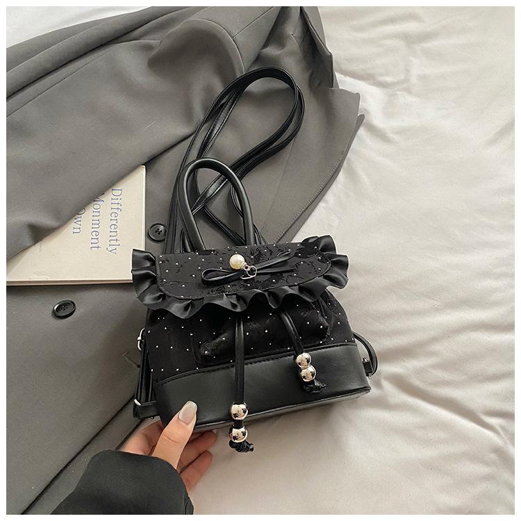 Модный девчачий стиль Портативная маленькая сумка Кружево Высокая ценность Повседневный рюкзак