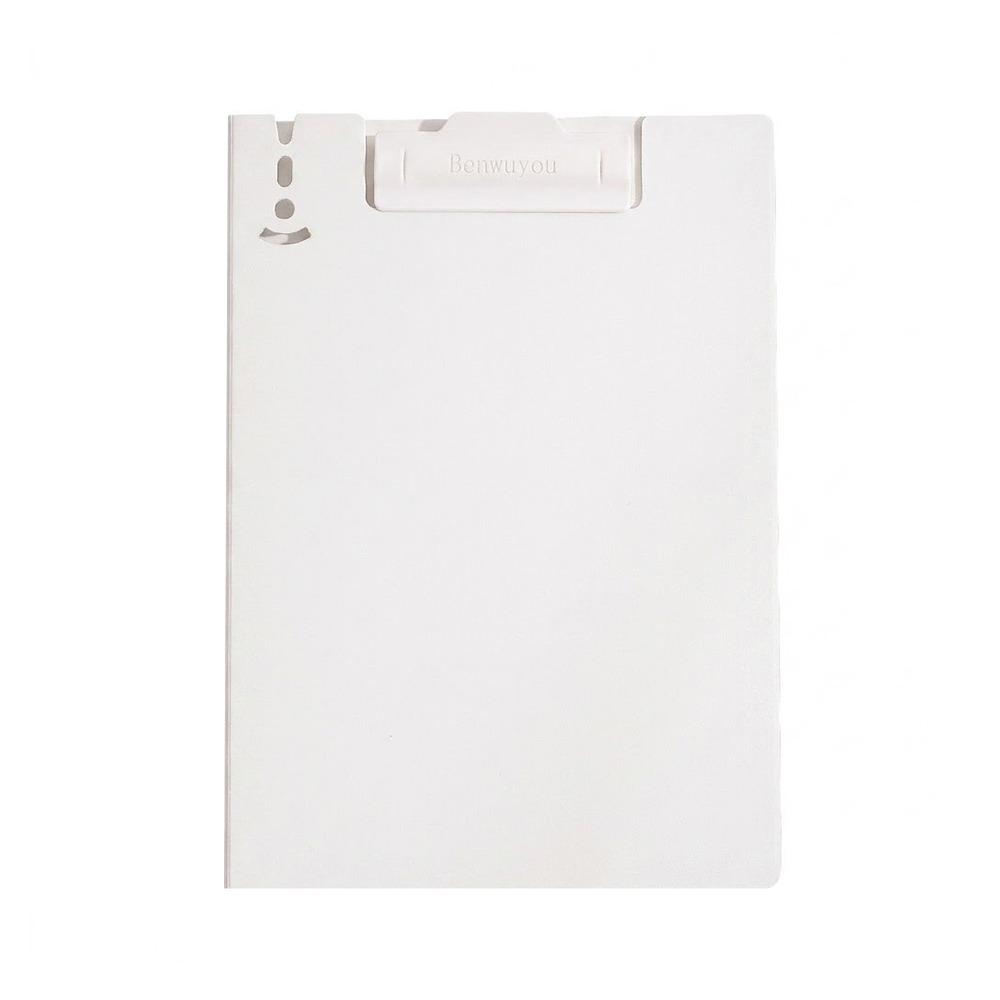 

2-in-1 File Folder Vertical Writing Pad Durable File Organizer Students білий