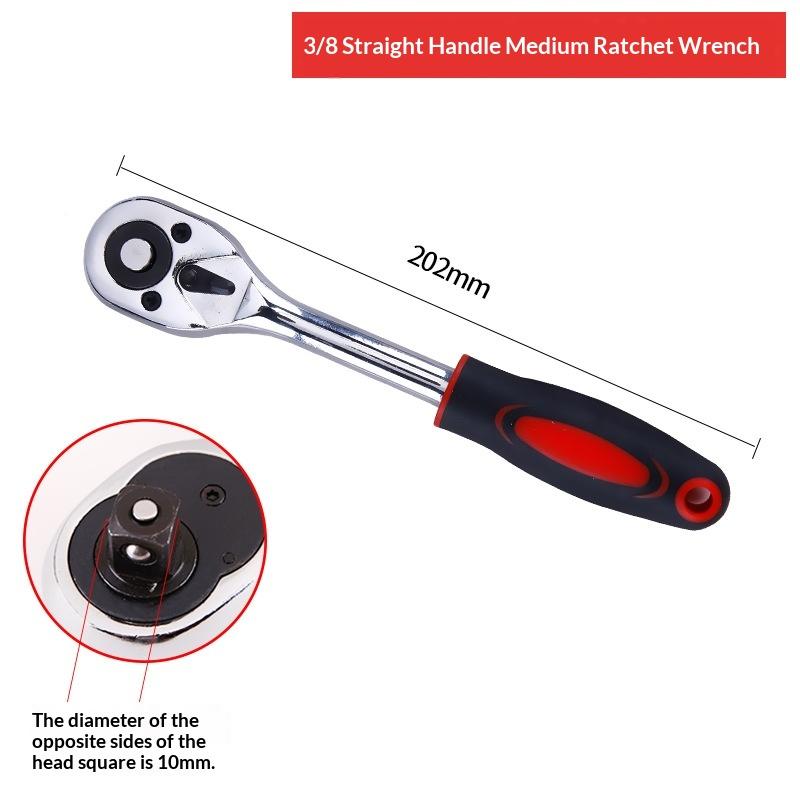1/4 3/8 1/2 Inch Ratchet Wrench 24 Tooth Drive Ratchet Socket Wrench Tool Multifunction Diy Hand Tool Ratchet Handle Wrench