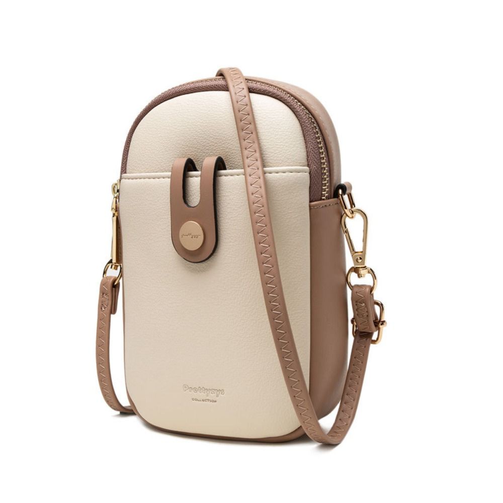 New Style PU Leather Crossbody Bag Soft Multi-layer Messenger Bag Square Bag Mobile Phone Bag