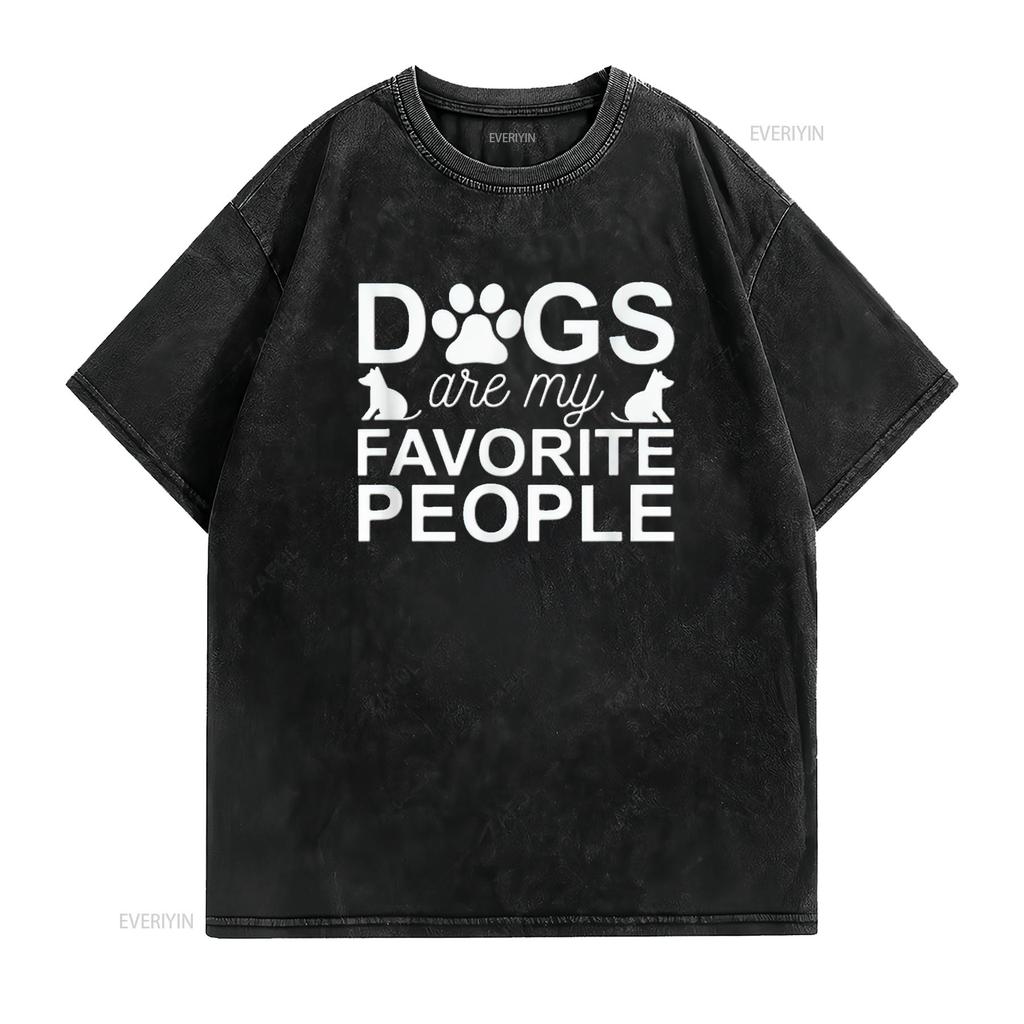 Mens Dogs Are My Favorite People Funny Dog Owner Lover T Shirt Black 3X Large vintage Washed Versatile Stylish fashion