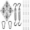 304 Stainless Steel Sun Shade Sail Hardware Kit for Outdoor Rectangular Canopies