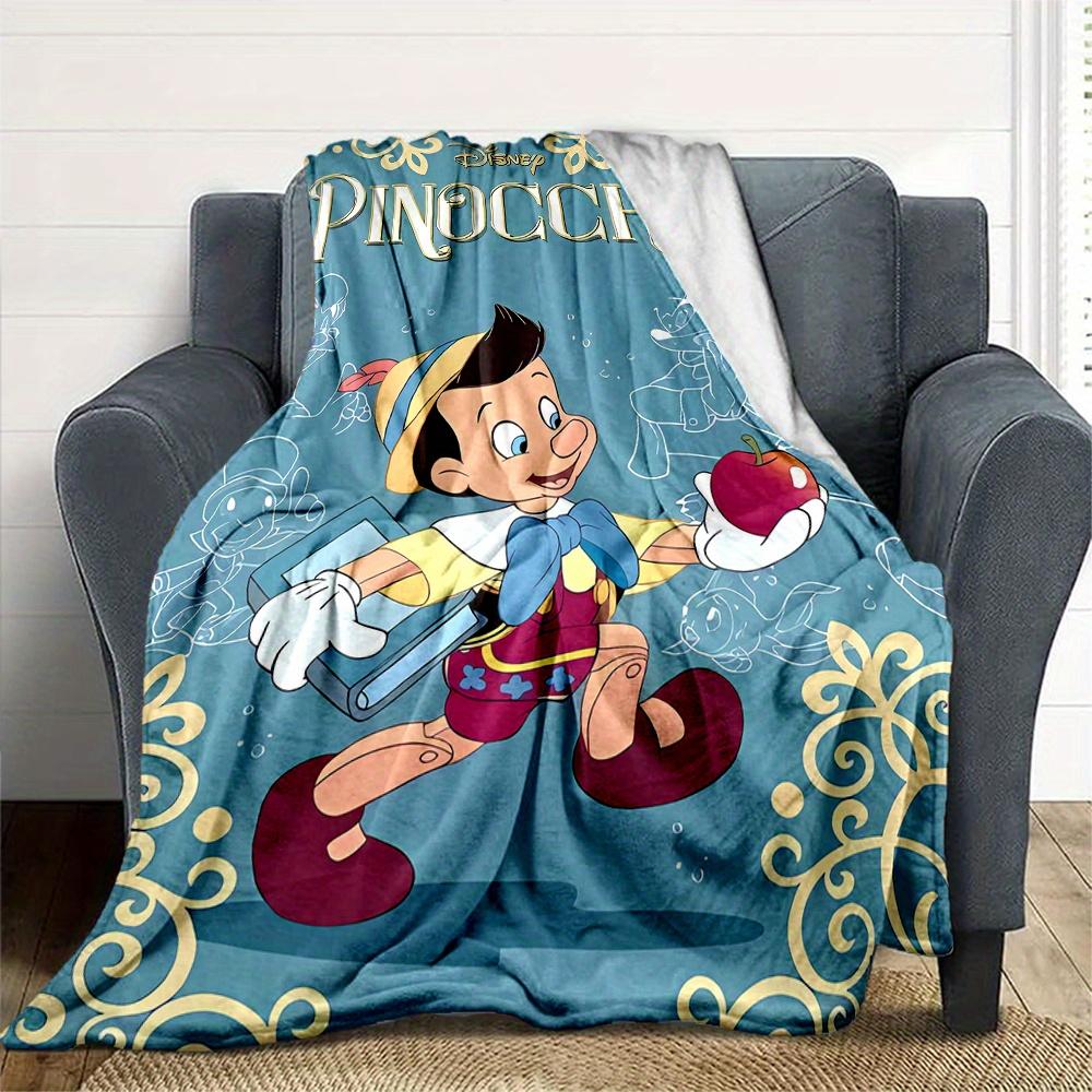 1pc, Disney Happy Pinocchio Blanket Soft Throw for Outdoor Blankets, Gift