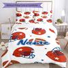 3pcs Custom Name American Football Bedding Set Duvet Cover Closure Includes 1 Duvet Cover & 2 Pillowcases, Soft and Comfortable for All Seasons.