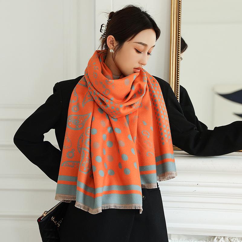 

Роскошные кашемировые двусторонние шарфы, осеннее пылезащитное пляжное полотенце с популярным принтом, бандана 190X65 см, зимние дорожные шали с кисточками