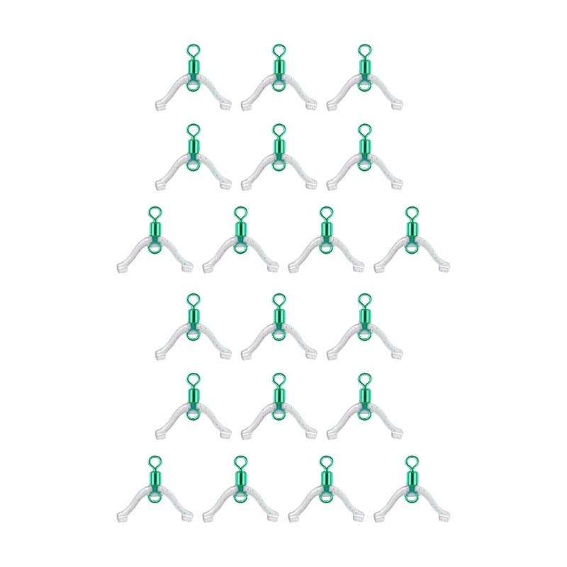 10/20Pcs 8 Shaped Rings Contactor Fishing Line Bifurcation Swivels Subline Splitter Anti Entanglements Fishing Tackle