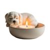 Puppy Candle Holder Handmade Animal Tea Light Candle Holder Cartoon Sleeping Dog Tealight Candle Holder for Dog Lovers Gift Home Decor