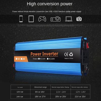 Auto Power Inverter Modifizierte Sinus Welle Plug & Play Digital Display 500W 12/24/36/48V zu