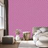 Heart Wallpaper Purple, Powder Pink and White 50x1000