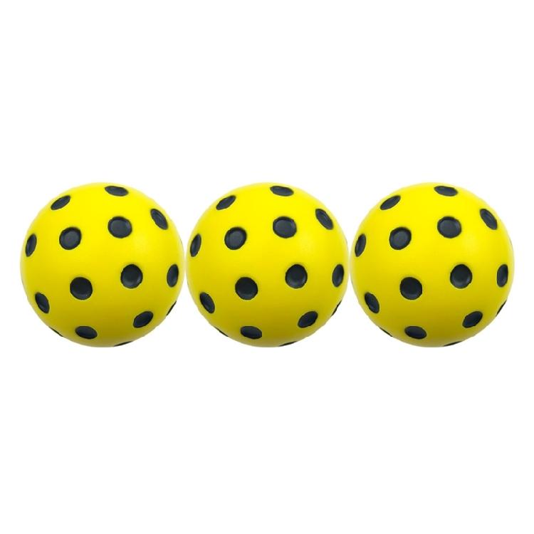 3Pcs Practice Bounce Ball Quiet Foam Pickleballs Bounce Ball Noise Reducing Soft Pickleballs for Indoor Home Use