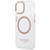 Guess Guhmp15Mhtrmd Iphone 15 Plus/ 14 Plus 6.7 Złoty/Gold Hard Case Metal Outline Magsafe