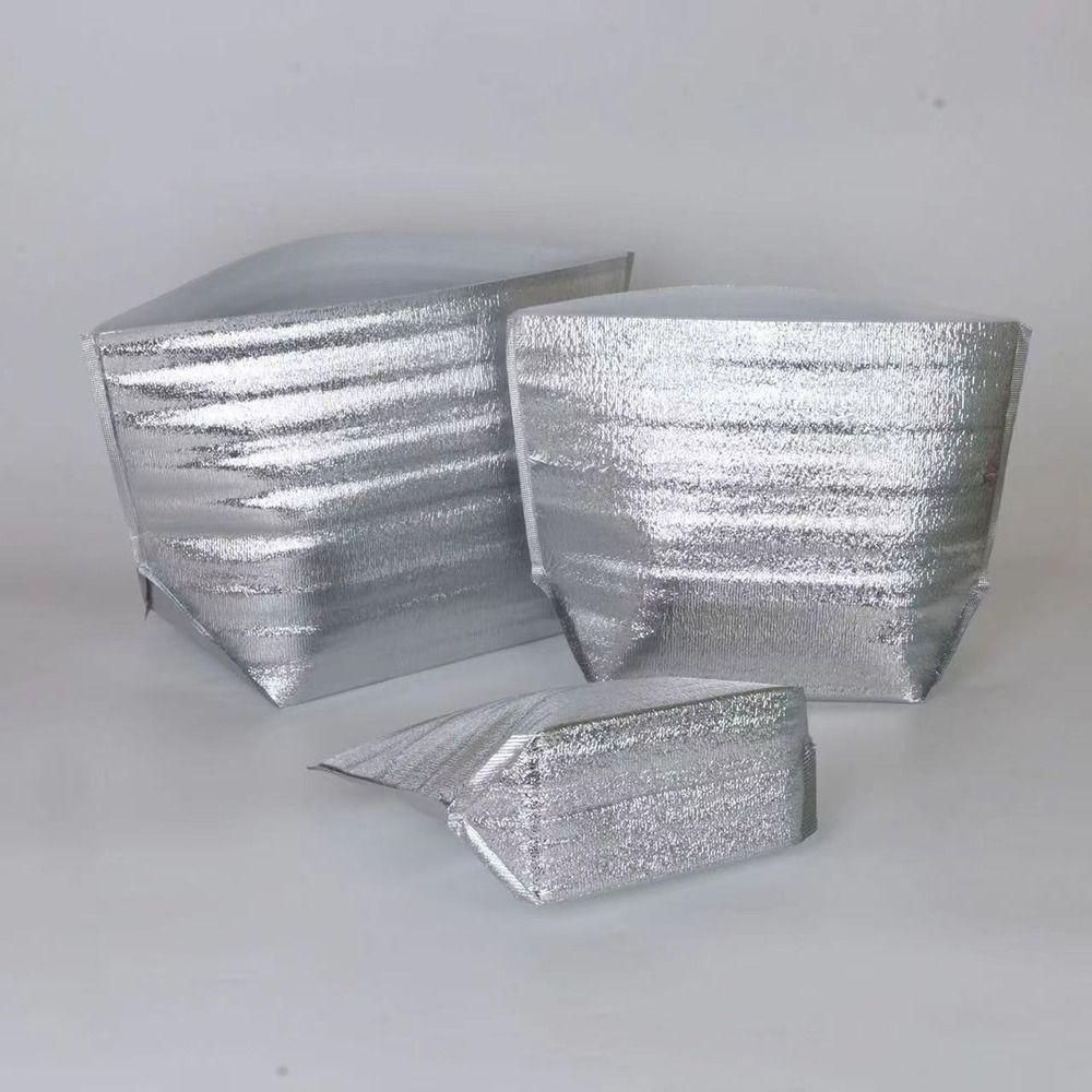 5Pcs Portable Ice Cold Warm Aluminum Foil Bag Food Thermal Delivery Carrier Insulation Bag 3mm Packing Cooler Bag Drink Storage