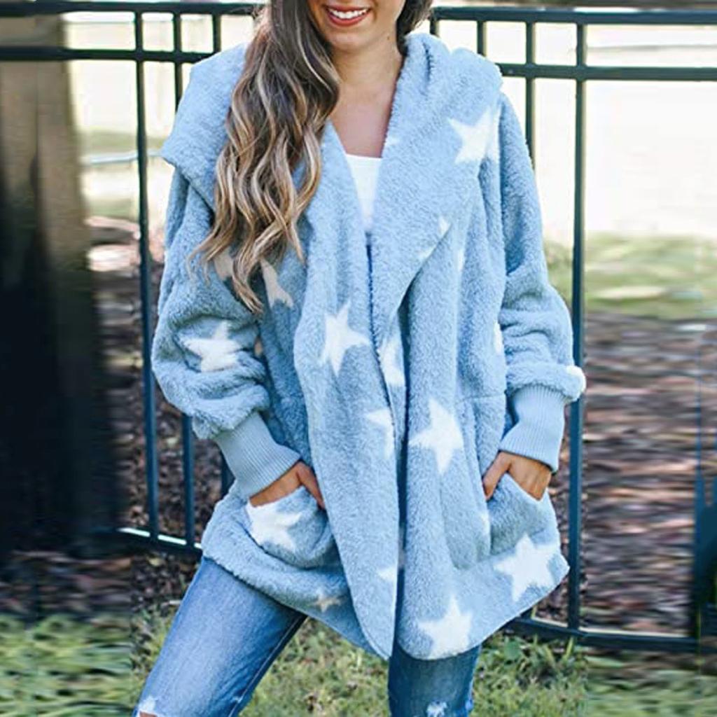 Mode Frauen Langarm Stricken Und Winter Strickjacke Pullover Einfarbig Mantel