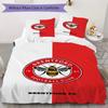 Brentford FC Pattern Bedding Uilt Set Uilt Cover Pillowcase Home Decoration Birthday Gift (1 * Duvet Cover + 2 * Pillowcase Without Core)