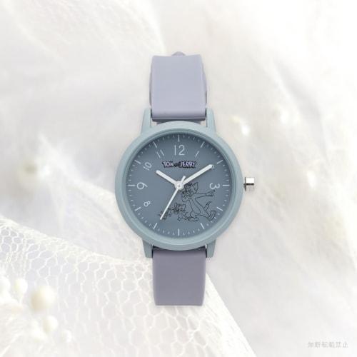 Fieldwork Women's Tom & Jerry Analog Watch with Silicone Strap, Lineart Rubber Watch, Tom, Jerry & Tuffy, Purple, TAJ005-3