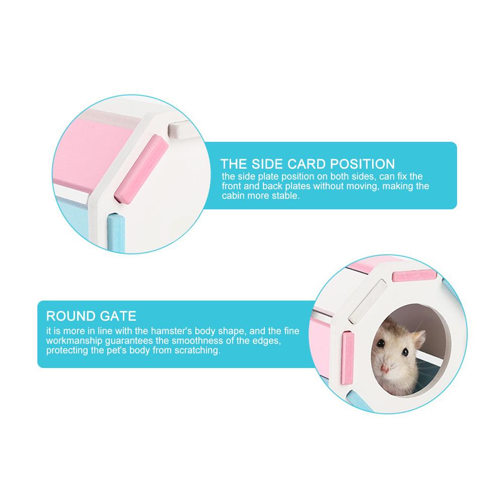 Small Pet Diy Channel House Play Toy Cage Decor Supply for Hamster Guinea Pig Chinchilla