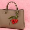 Hanger Flower Pu Leather Pendant Car Keyring Bag Pendant Lovely Leather Keychain  Bag Ornament