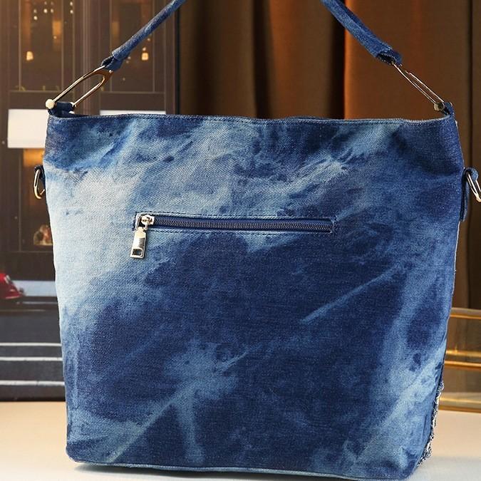 Personalized And Popular Denim Bags, Fashionable Tote Bags, Women'S Large-Capacity Casual Portable Shoulder Bags, Mother And Child Bags, Tide