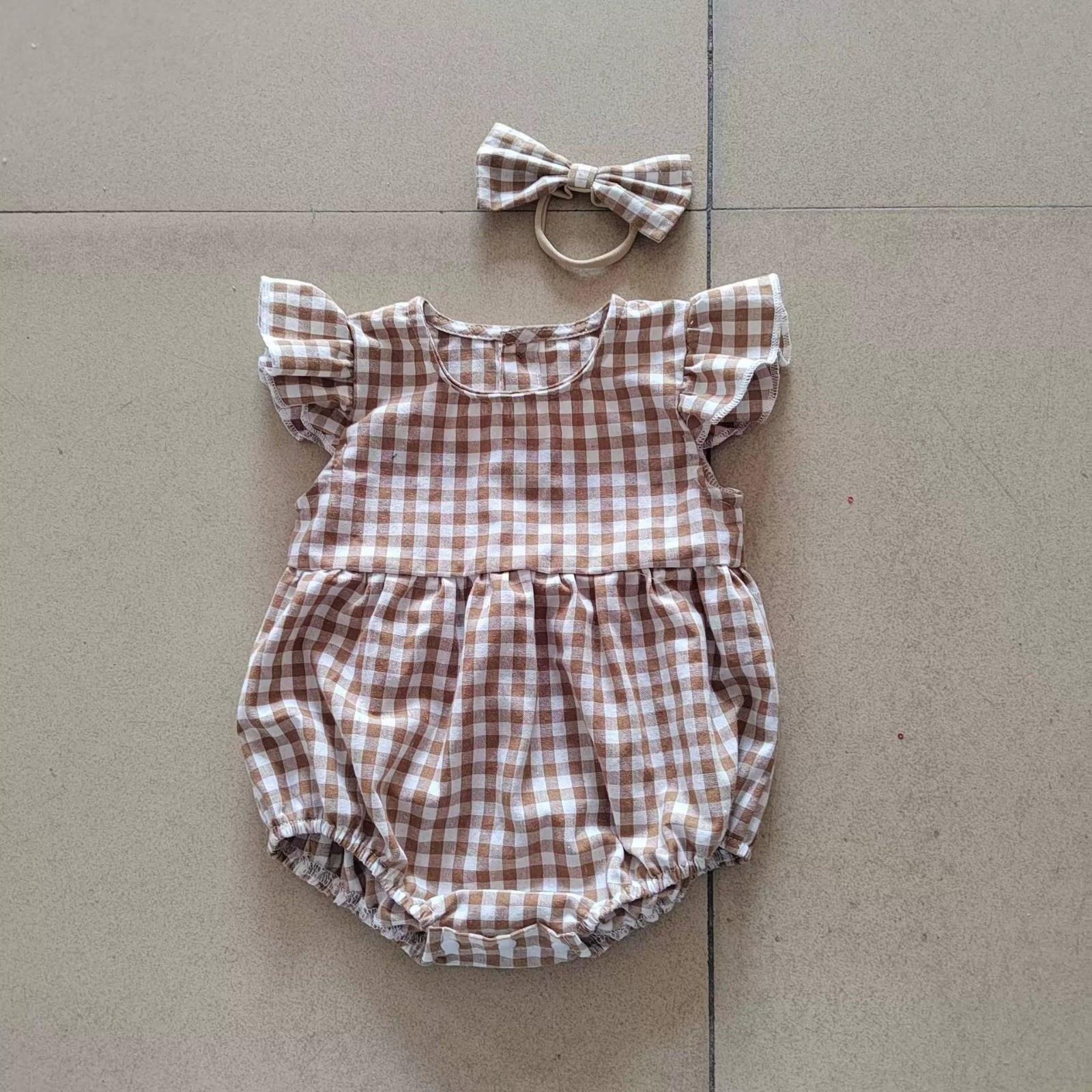 

Fashion Collar Romper + Headband 2-Piece Set 6 верблюд