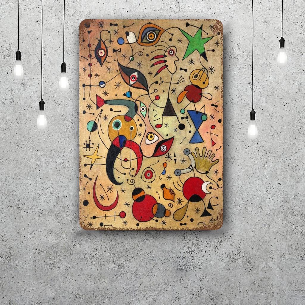 miro art Vintage Tin Sign Home Decor Wall Decor Art Wall Mural Room Decoration Decor Retro Metal Sign Plate Bar Posters