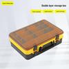 Portable Double Layer Fishing Tackle Box with Handle and Compartments