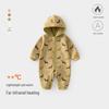 Newborn Warm Hooded Baby Jumpsuit for Autumn/Winter - Boys & Girls Crawling Romper