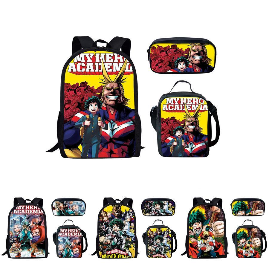 My Hero Academia Backpack Set With Large Capacity For Daily Use And Student Gear