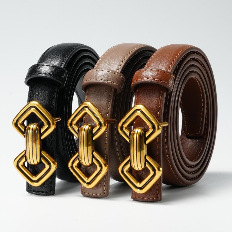 Gürtel für Damenkleider  Stilvolle und dünne Gürtel  Vielseitige Röcke im neuen Stil  Damen-Gürtel mit glatter Schnalle