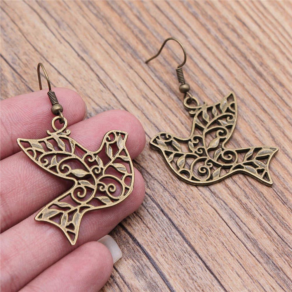Ohrhänger Vogel Phönix Vintage Schmuckzubehör Ohrringgröße 18x19mm QE005