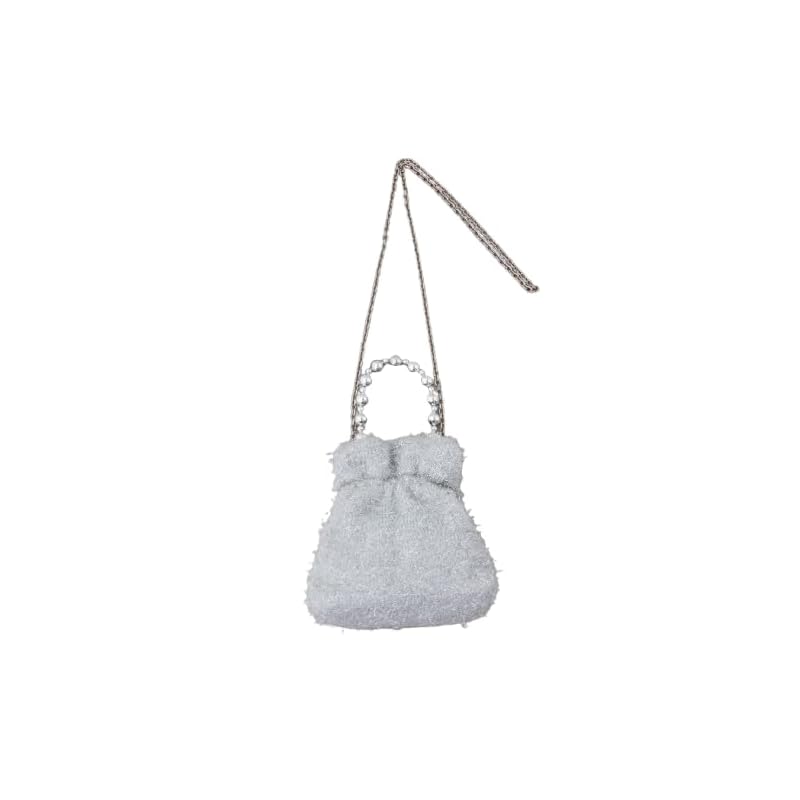 

[Azure by Mausie] lame shaggy mini bag ladies 250HAF55-133H FREE SLV