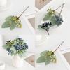 Artificial Blueberry And Green Faux Flower Arrangement For Home Decor And Wedding Centerpieces